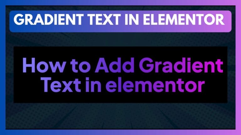 How to Add Gradient text in Elementor by lmscrafter
