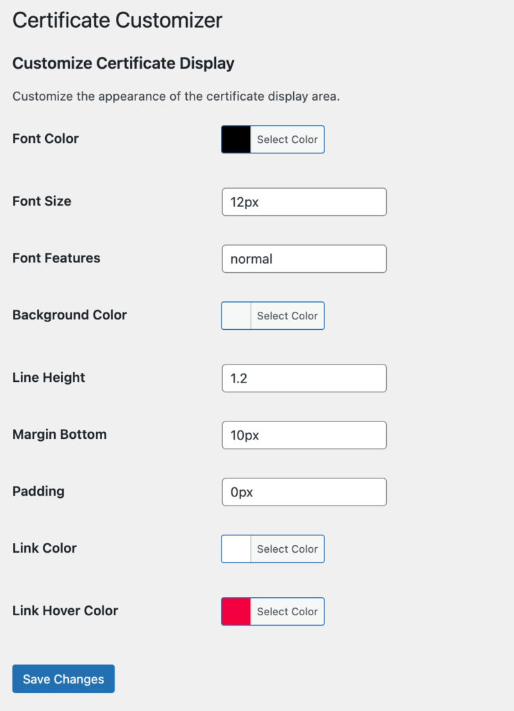 Show LearnDash Certificate Anywhere 2 Show LearnDash Certificate Anywhere Setting Page Overview