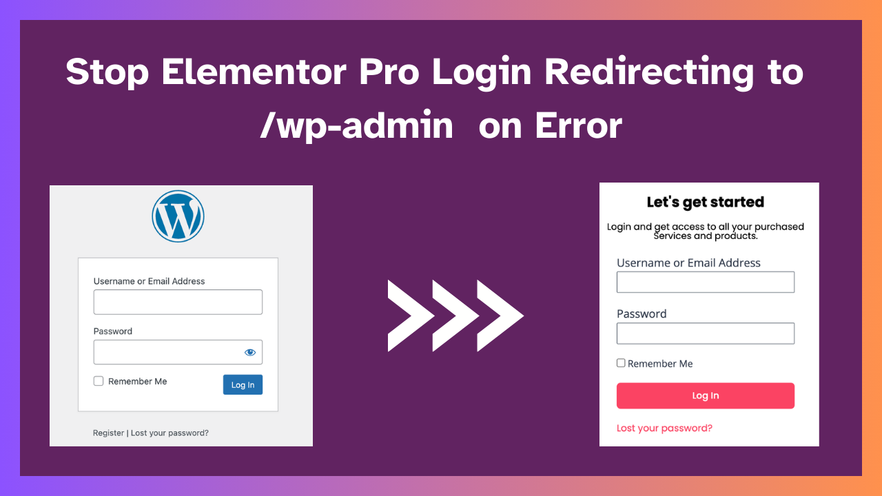 How to Stop Elementor Pro Login Redirecting to wp-admin on Error