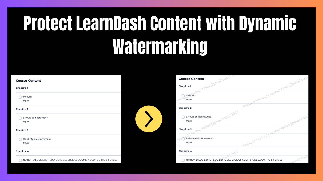 How to Protect LearnDash Content with Dynamic Watermarking