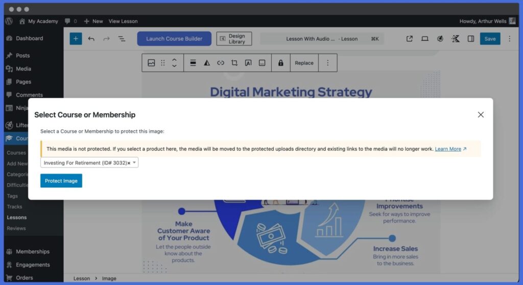 Is LifterLMS 9.0 Really the Most Secure WordPress LMS? 2 Protect WordPress Media Files With LifterLMS 2048x1117 1