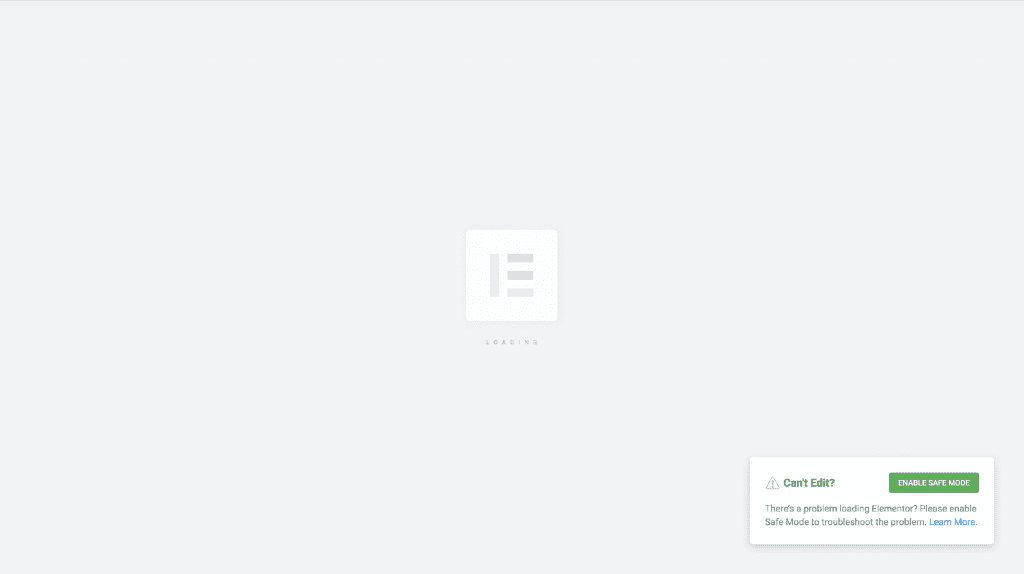 Elementor Editor Not Loading