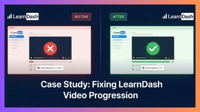 Case Study: Fixing LearnDash Video Progression Not Working with BuddyBoss Theme