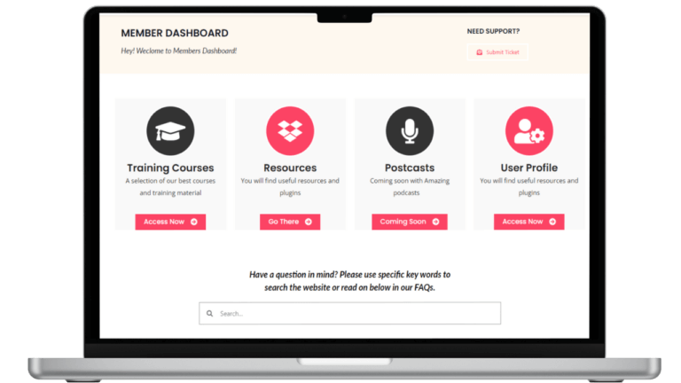 Standard LearnDash Student Dashboard