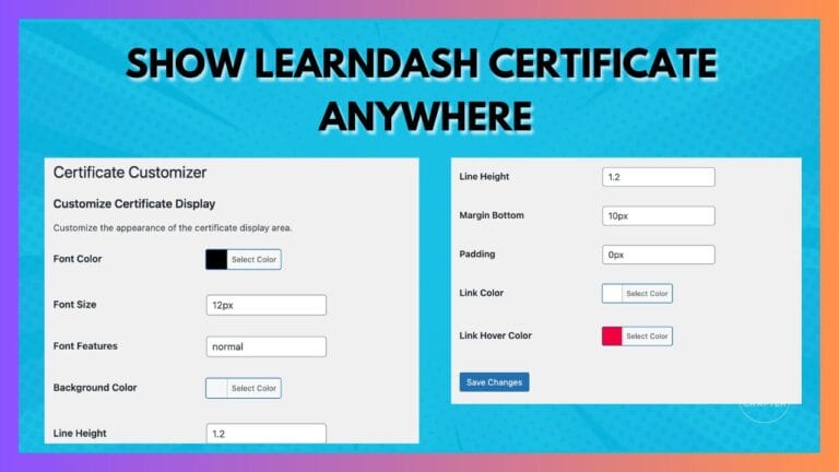 Show LearnDash Certificate Anywhere